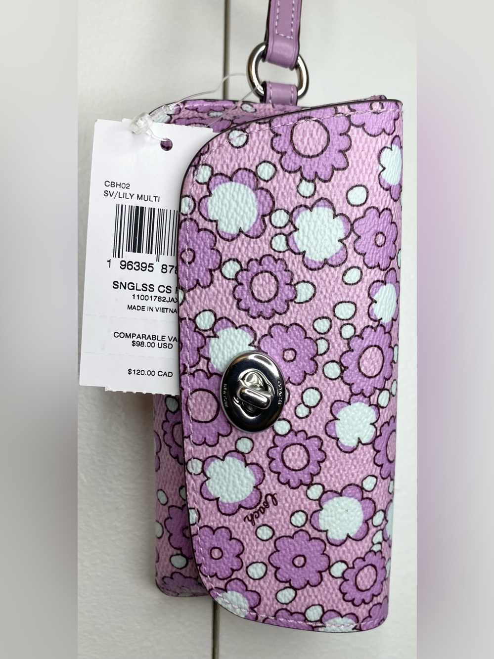 Coach Lilac Floral Sunglasses Case